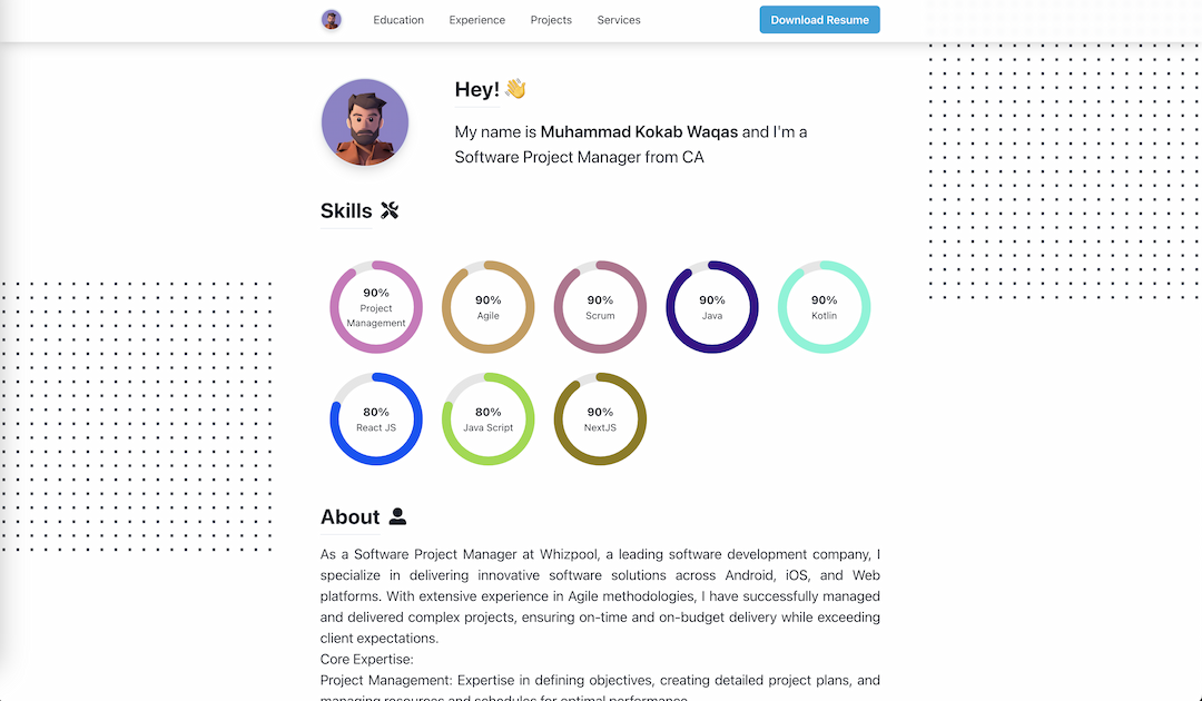 Professional portfolio created with LinkedPortfolio, showcasing creative designs and projects