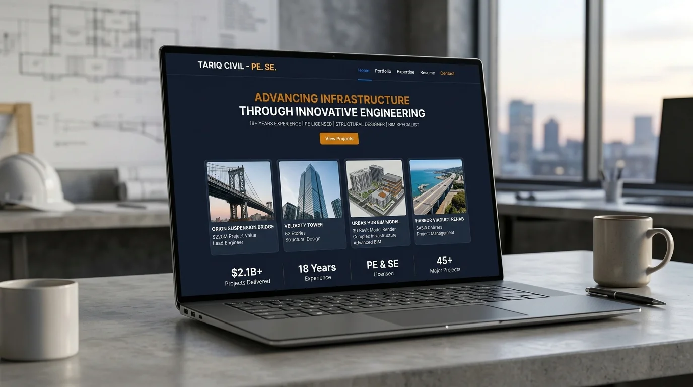 Civil Engineer Portfolio Preview