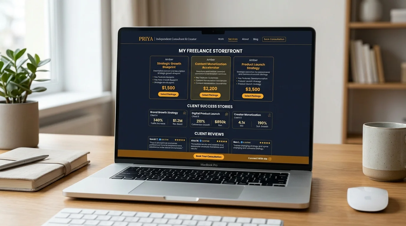 Freelancer Portfolio & Storefront Preview