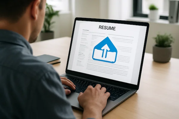 Step to Upload Your Resume Online - Start building your professional portfolio by uploading your resume. Automatically extract key details to save time and enhance accuracy in your portfolio.